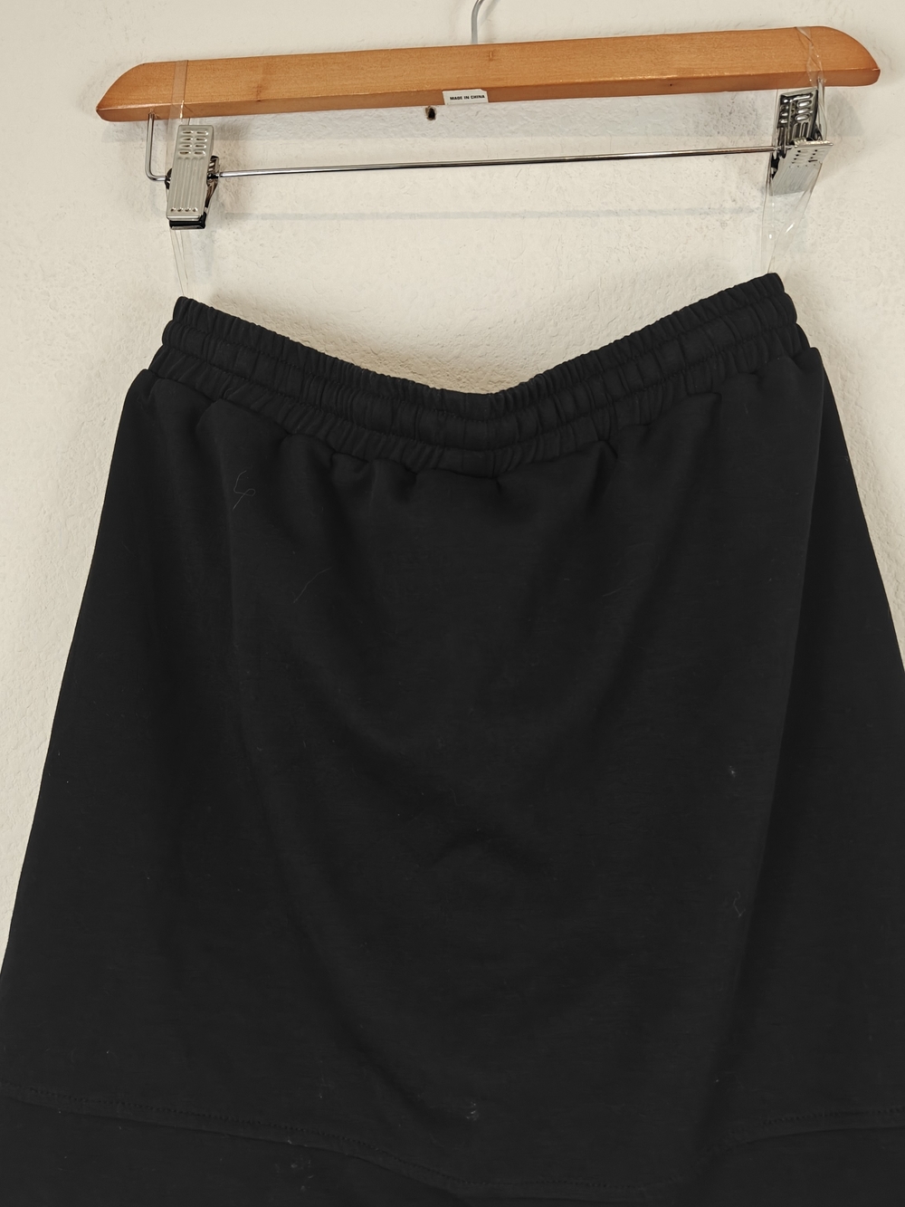 Entro Scallop Hem Skort Mini Skirt Black Athleisure Drawstring Shorts Lined Sz S - Picture 11 of 12